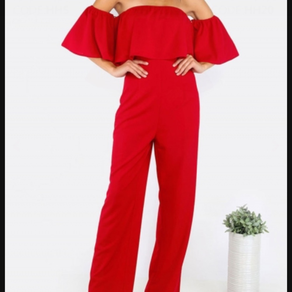 Off the shoulder jumpsuit